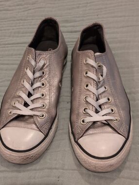 Converse Metallic Silver Low-Top Women's Sneaker - W9